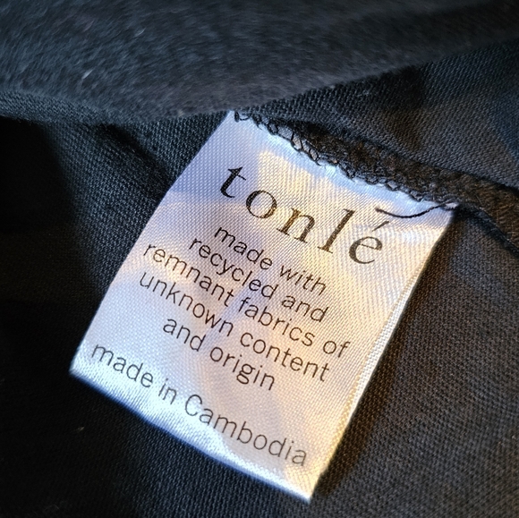 Tonle Lotus Black Wrap Dress Skze Large - Picture 4 of 6